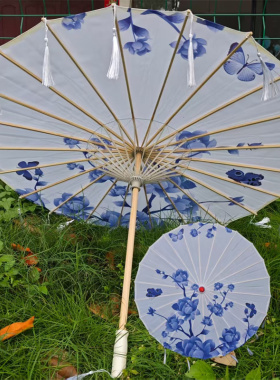 青花瓷流苏伞舞蹈伞六一演出伞