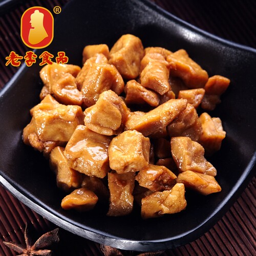 老李嫩豆腐干小包装五香干素肉豆制品散装零食卤味厚豆干20g - 图0