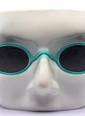 古着意大利玳瑁椭圆防UVA太阳镜