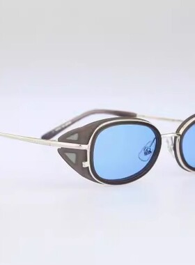 矩形蒸汽朋克侧护板太阳眼镜