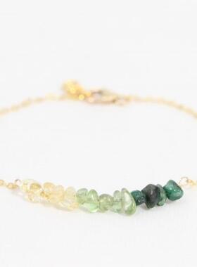 女士波西米亚天然绿松石宝石手链