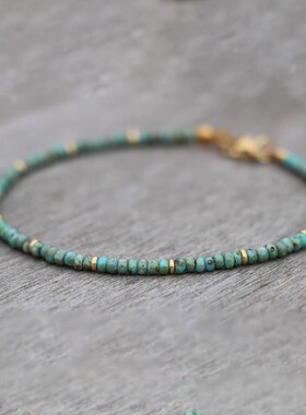 绿松石串珠精致小巧脚链手链