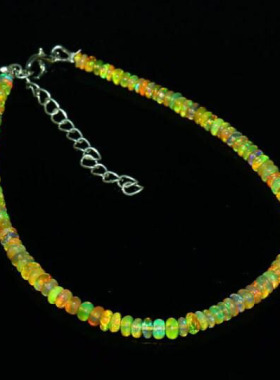 天然埃塞俄比亚蛋白石宝石手链