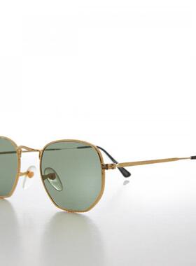 美国代购复古方形全浮雕太阳镜