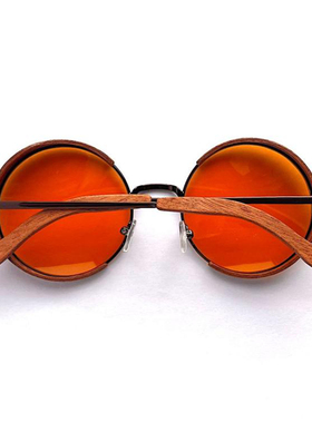 圆形复古中性墨镜太阳眼镜木质