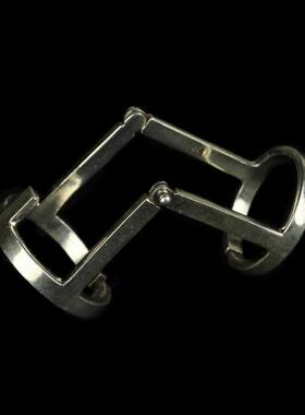 极简几何铰接式纯银盔甲戒指