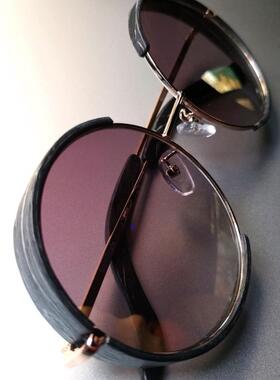 木质紫色渐变防紫外线太阳眼镜