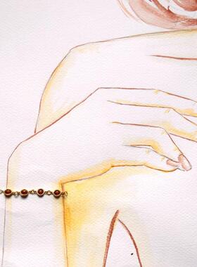 女士镀金天然波罗的海琥珀手链