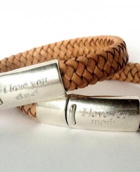 纪念手链个性刻字真皮编织皮革