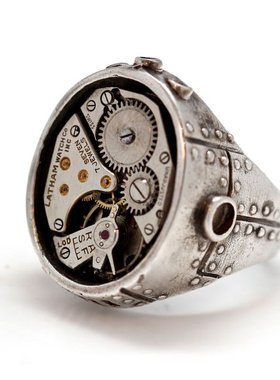 特别蒸汽朋克青铜铸造手表戒指