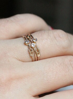 Stones手作14K金闪耀宝石戒指