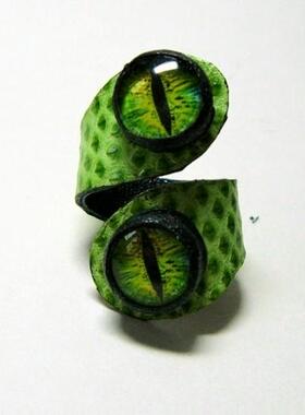 ring㊣加拿大代购皮革眼睛戒指