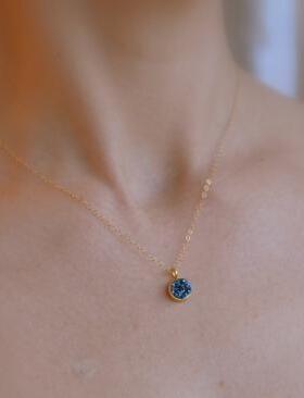 项链美国代购蓝色晶族