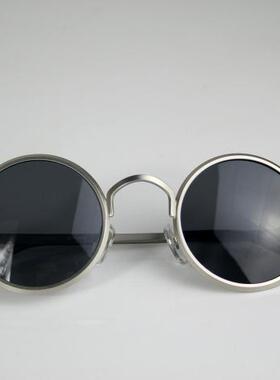 古着蒸汽朋克UV400圆形太阳镜
