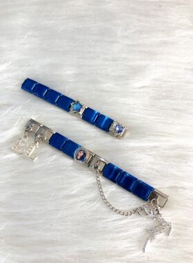 意大利模块手链白鹿新款小鹿双链星星转转小头名字首字母钻石坠子