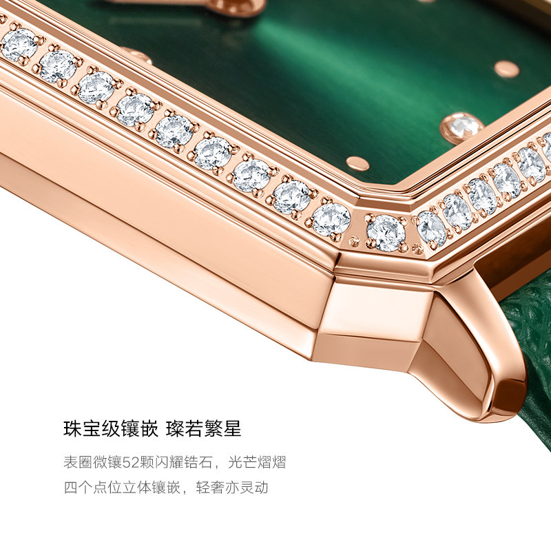 【薇娅直播款】飞亚达女ins风小方表 飞亚达国产腕表