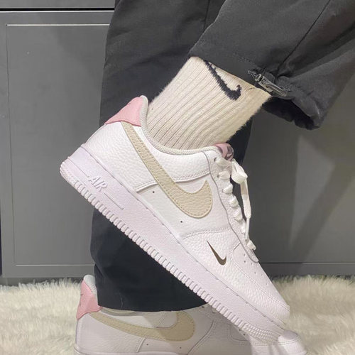 Nike Air Force 1 AF1空军一号女鞋情人节限量四钩白银女款板鞋 - 图0