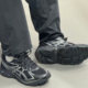 ASICS black and silver non-slip, wear-resistant and versatile running shoes