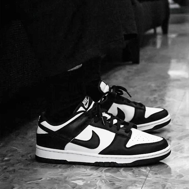 Nike Black and White Panda Dunk Shoes