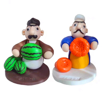 Xinjiang Wen Geng Xiaotao Huo Watermelon Great Uncle Featured Soft Pottery Doll Car Pendulum Pieces Handmade to Travel with the Handout