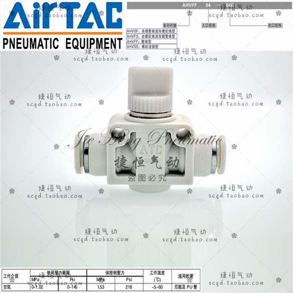 ATC亚德客手阀AHVFF04-04B 06-06B 08-08B 10-10B 12-12B调节开关 - 图0