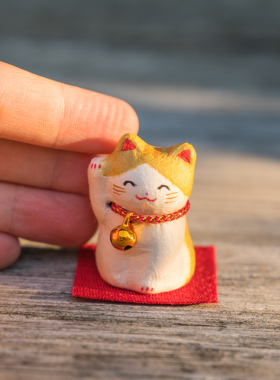 龙虎作和纸居家摆设日式招福猫