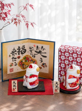 2027羊年日本进口龙虎作开运招福 生肖桌面摆件家居圣诞新年礼物