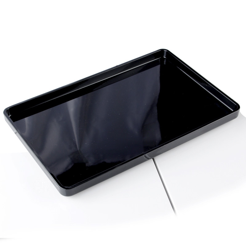 亚克力托盘透明磨砂塑料盘子长方形酒店宾馆客房收纳水杯盘黑8106,淘宝优惠券,粉丝福利购,淘宝优惠卷