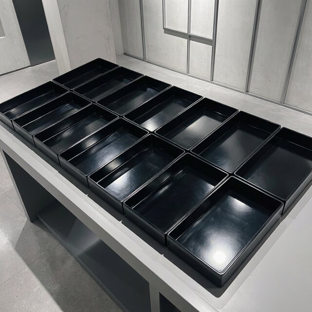 Black melamine plate square cooked food display braised dish