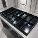 Black melamine plate square cooked food display braised dish