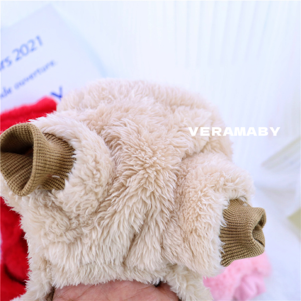 宠物秋冬款保暖四脚绒衣泰迪比熊博美小型犬小狗狗衣服牵引绳冬季 - 图3