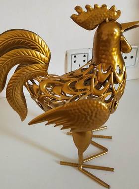 铁艺现代风水摆件金属动物办公室