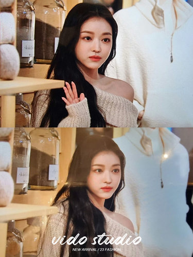 裴珠泫jennie同款一字斜肩毛衣女温柔慵懒风氛围感软糯露肩针织衫 - 图0