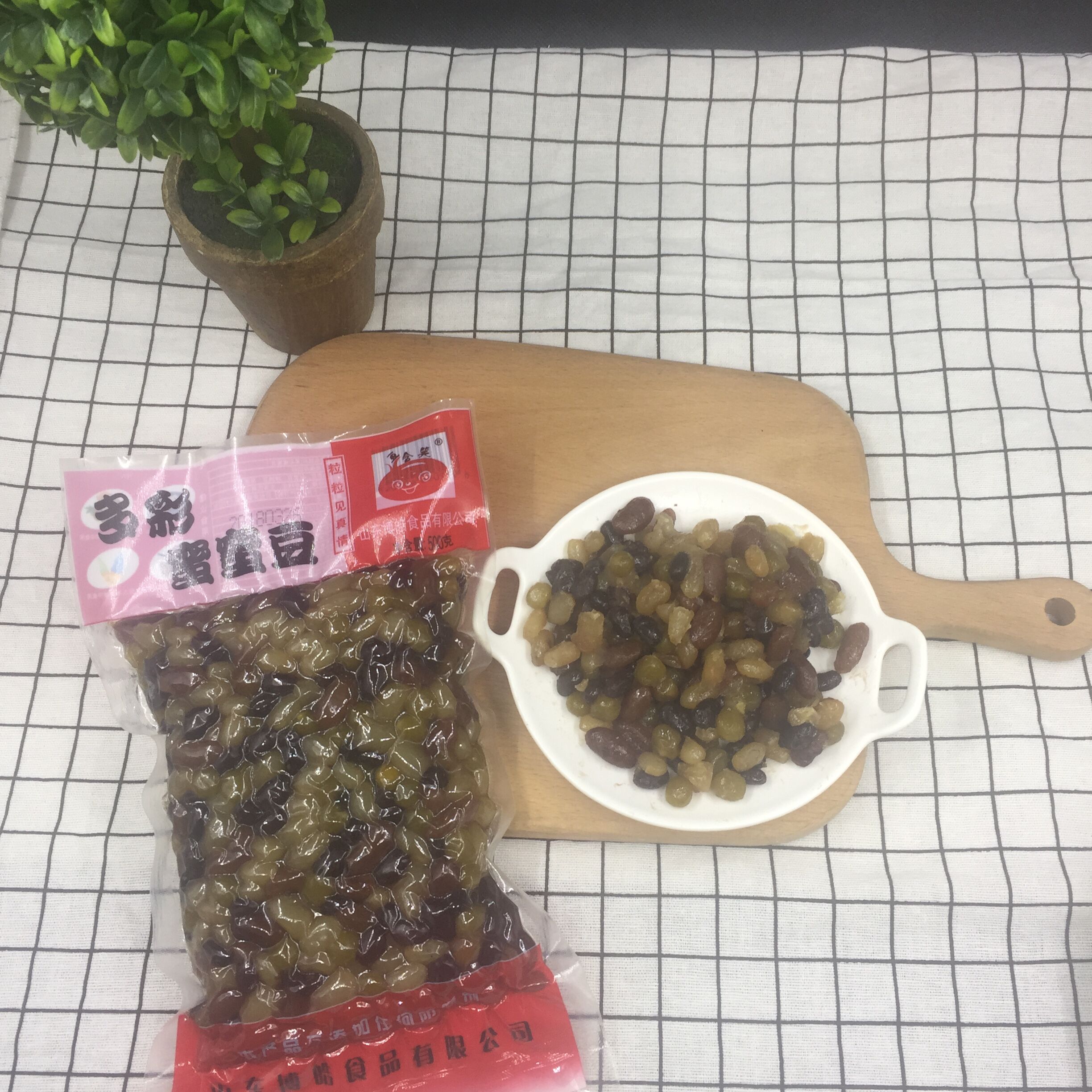 6包装多彩蜜蜜豆烘焙甜点烧仙草原料350g豆含笑多彩豆五彩蜜豆 - 图1