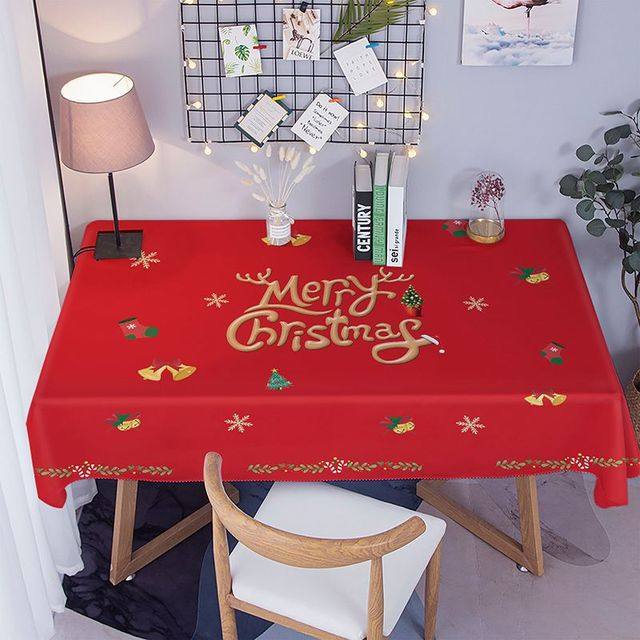 北欧ins圣诞节喜庆桌布防水免洗布艺茶几台布盖布圣诞装饰背景布,淘宝优惠券,粉丝福利购,淘宝优惠卷