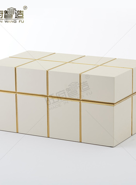 新中式风轻奢样板房客厅装饰摆件