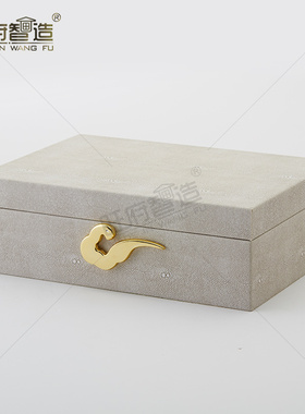 新中式风样板房收纳盒子软装饰品