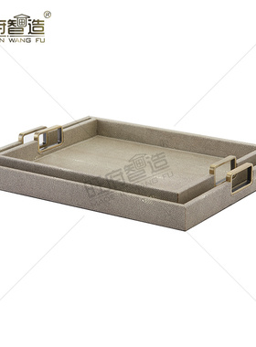 轻奢新中式风托盘纸巾盒装饰摆件