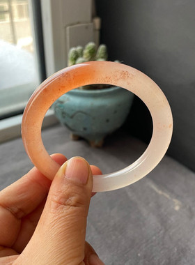 宝石光玉手镯金丝玉天然柔美女性