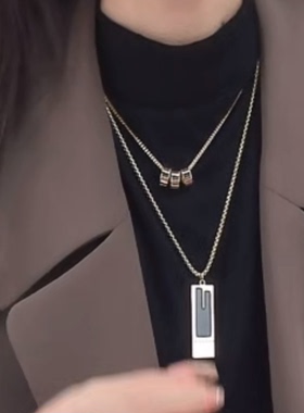 抖音同款钛钢毛衣链2022年新款