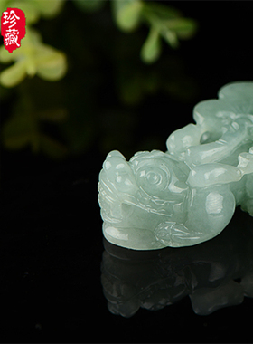 心玉行新款上市天然翡翠貔貅玉佩情侣吊坠男女霸王如意挂件大证书