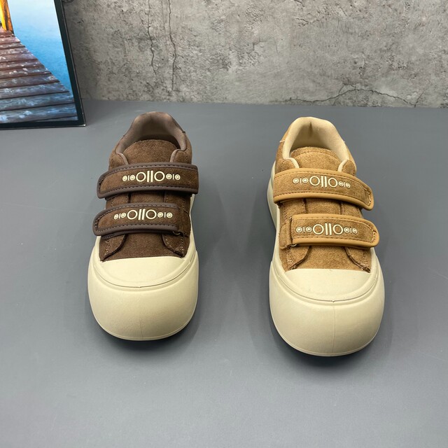 Thick-soled white shoes for women 2025 popular autumn Velcro women's shoes biscuit shoes increased student casual bread shoes