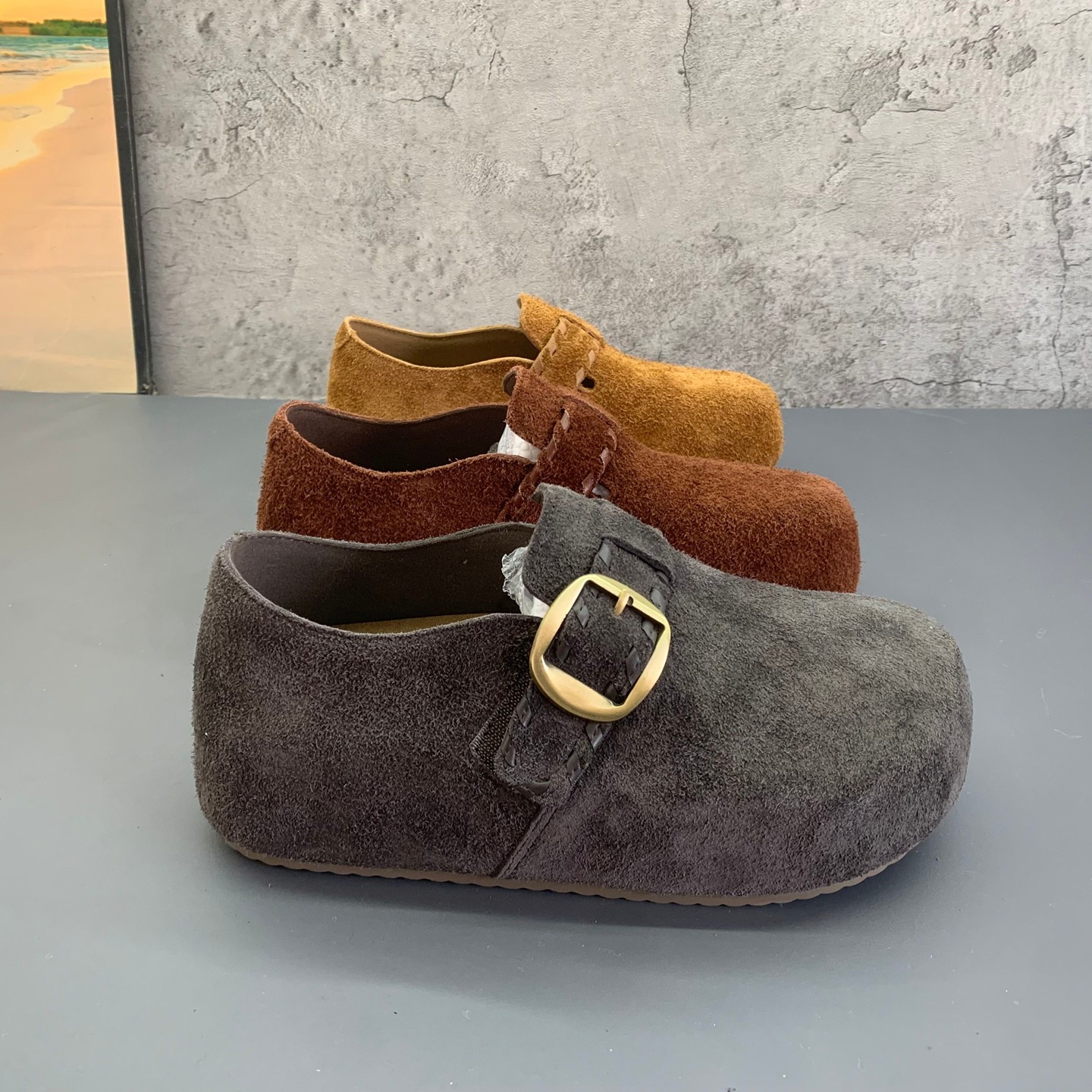 2025撤柜断码秋冬季新款女鞋牛反绒深口低帮爆款内增高勃肯鞋单鞋,淘宝优惠券,粉丝福利购,淘宝优惠卷