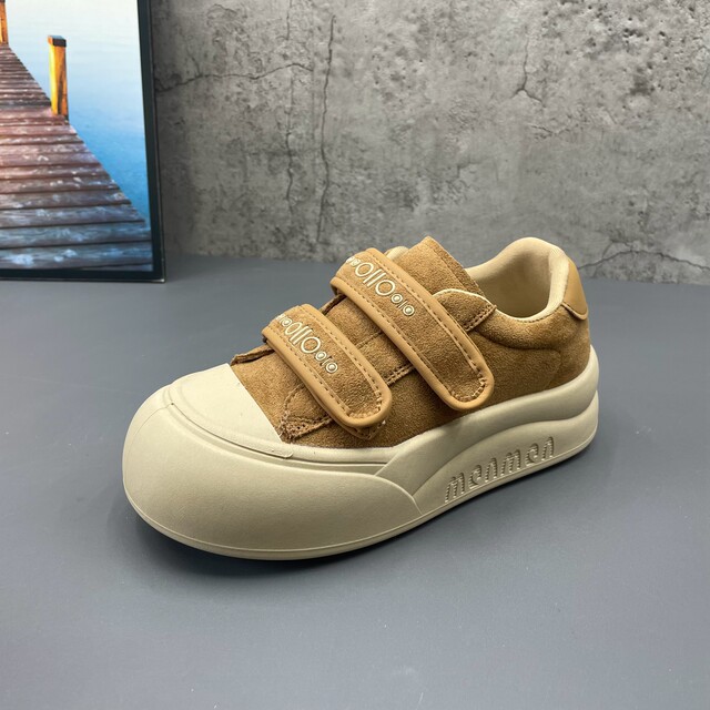 Thick-soled white shoes for women 2025 popular autumn Velcro women's shoes biscuit shoes increased student casual bread shoes