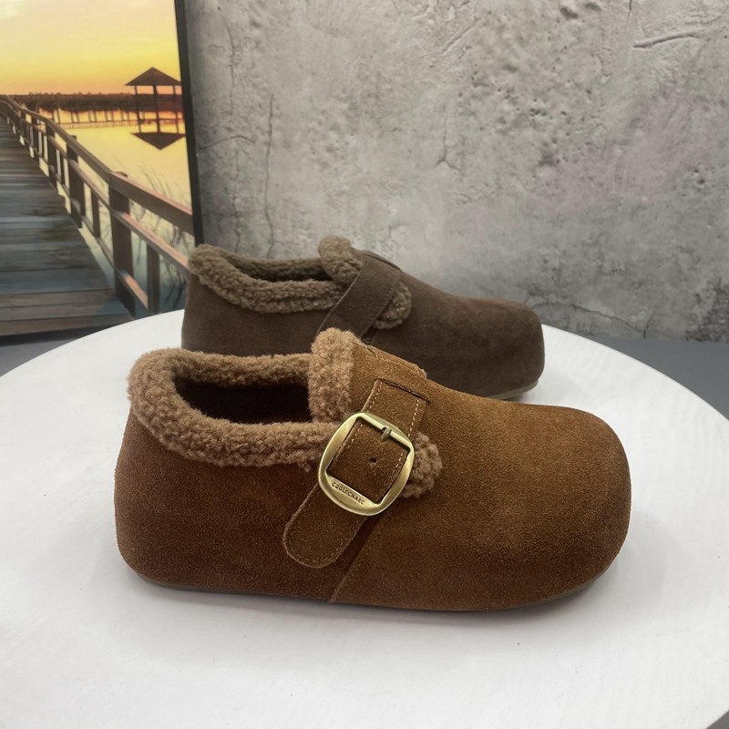 全皮加绒内增高卡皮巴拉勃肯鞋女2025冬新款魔术贴博肯鞋雪地棉鞋,淘宝优惠券,粉丝福利购,淘宝优惠卷