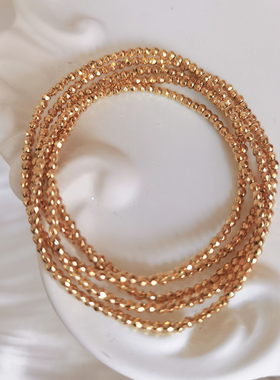 RUKL情侣钛钢欧美闪烁手链不褪色