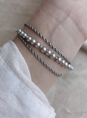 RUKLS925纯银女双扣延长链尾链