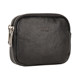 Leather double zipper storage bag short wallet as waist bag
