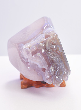 水晶玛瑙如意貔貅摆件收藏品促销