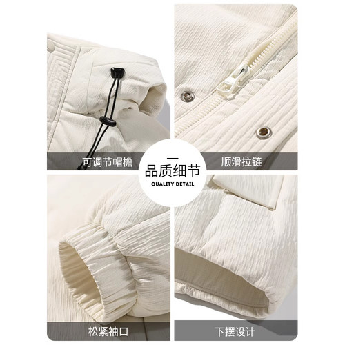 WOODSOON连帽羽绒服男士潮牌休闲鸭绒加厚保暖情侣款外套冬季 - 图2